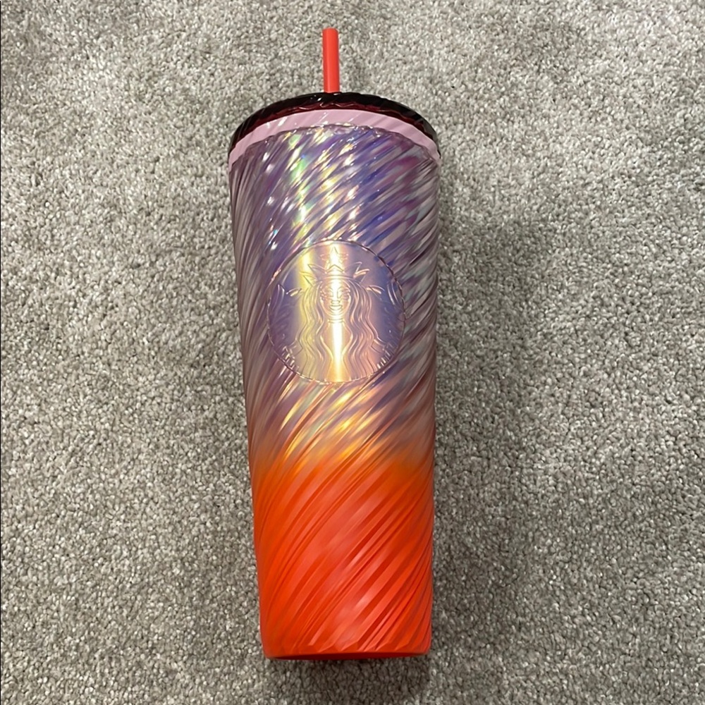 Starbucks Vibrant Orange and Purple Tumbler